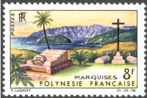 Tombes de Gauguin et Brel aux Marquises